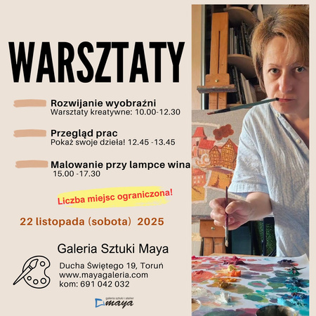 Wszystkie WARSZTATY w galerii MAYA 22 listopada 2025