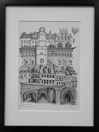 Wolf, Sandomierz. Cienie w rynku. Oryginał!