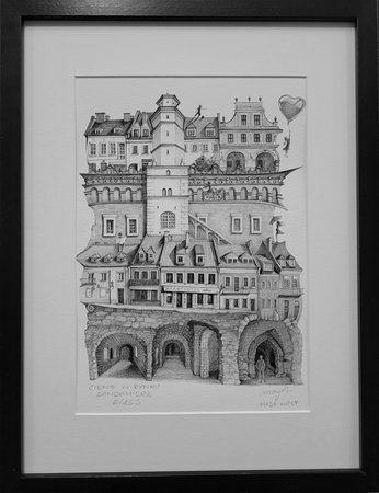 Wolf, Sandomierz. Cienie w rynku.