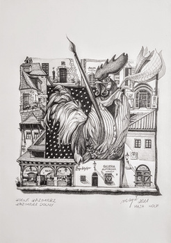 Wolf, Kogut. Kazimierz Dolny. Oryginał!