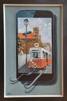 Wolf, oryginał: "Płynność granic I" olej na płótnie