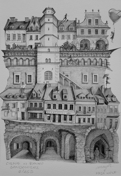 Wolf, Sandomierz. Cienie w rynku.