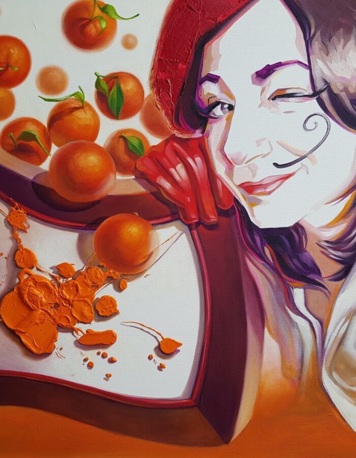 Miękkie mandarynki – autoportret z wąsem